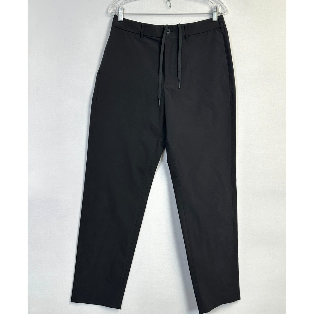 Uniqlo EZ Pants Black Elastic Waist Tapered Men's Size M